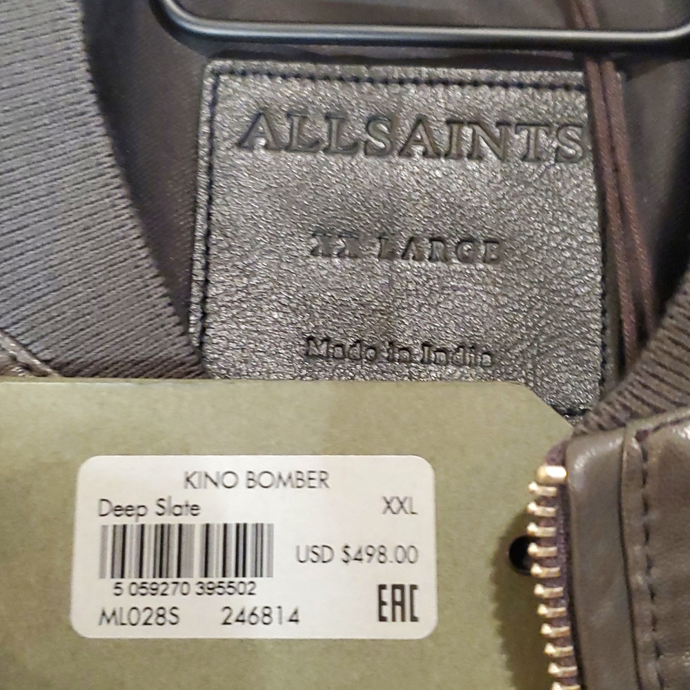 Allsaints kino leather bomber